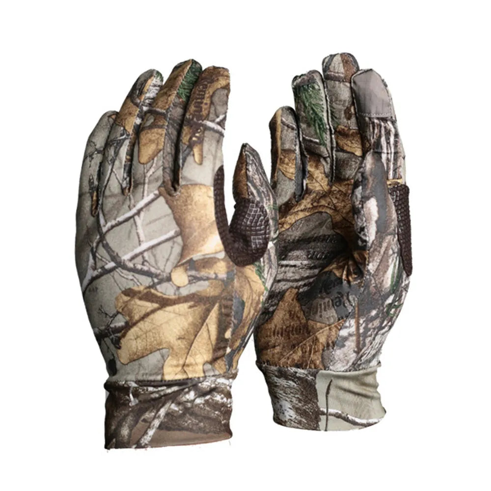 Camo Hunting Gloves – Quick-Dry, Touchscreen Full-Finger Gloves