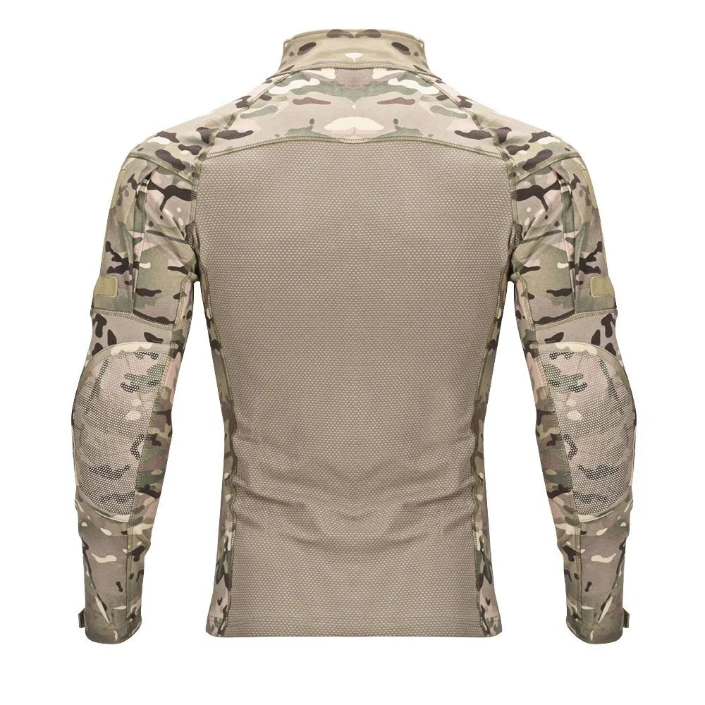 SINAIRSOFT Men's US Uniform Airsoft Hunting Tactical T Shirt Long Sleeve Breathable Cotton Assault Camo Outdoor Sports