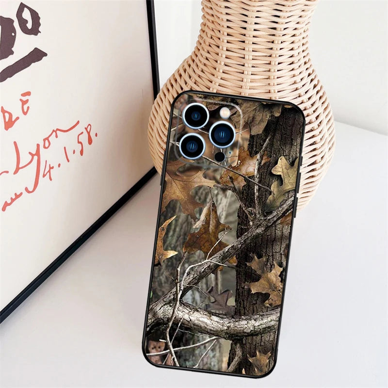 Camouflage Hunting iPhone Case – Rugged Back Cover for 7–16 Pro Max