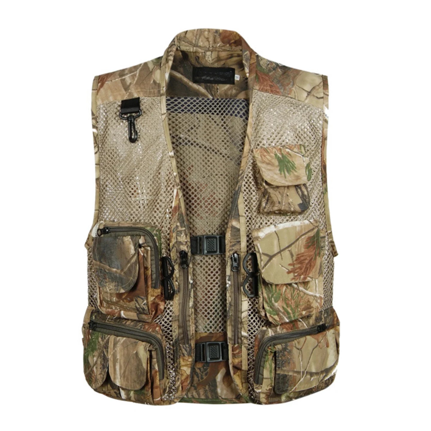 Men's Camouflage Hunting Vest Multiple Pockets Mesh Breathable Sleeveless Jacket Outdoor Fishing Waistcoat