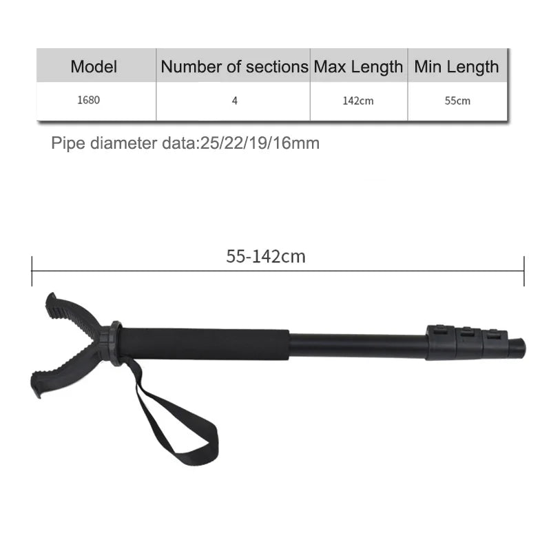 Aluminum Telescopic Shooting Stick – V-Shaped Rotating Yoke Monopod with Shoulder Strap