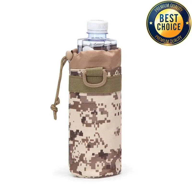 MOLLE Hunting Water Bottle Pouch – Outdoor Drawstring Bottle Holder for Hiking & Camping