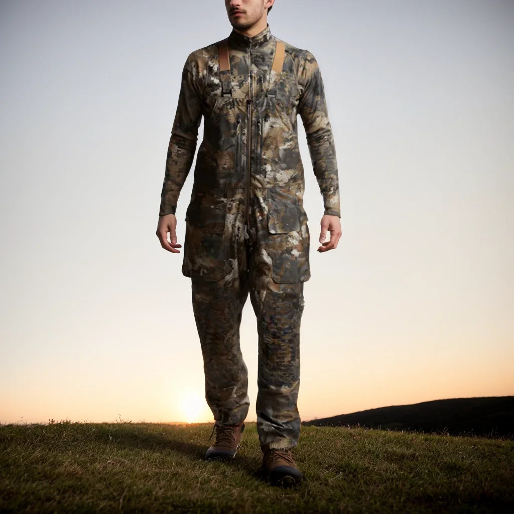 Camouflage Duck Hunting Bib – Waterproof Insulated Hudson-Style Hunting Pants