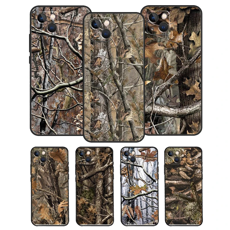 Camouflage Hunting iPhone Case – Rugged Back Cover for 7–16 Pro Max