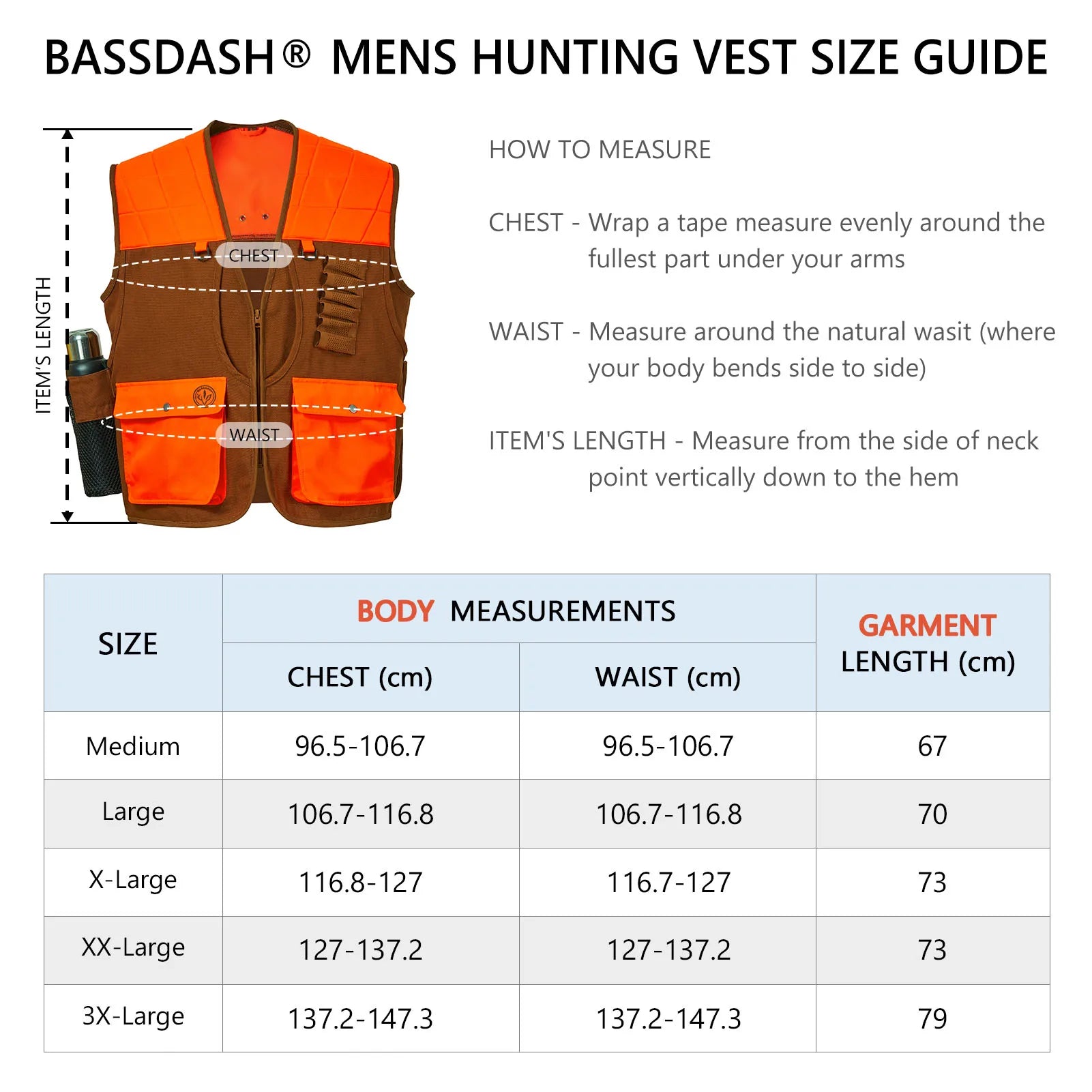 Unisex Upland Game Field Water-Resistant Bird Hunting Vest with Multi Pockets Brown/Orange Men Women FV11