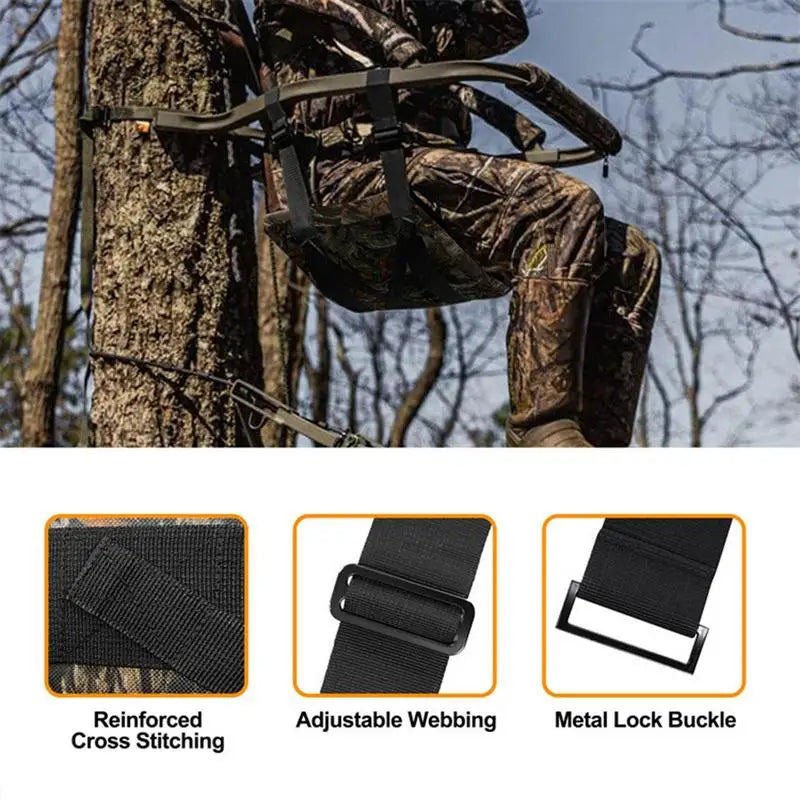 Adjustable Tree Stand Seat Cushion – Padded Hunting Seat for Ladder & Climber Stands
