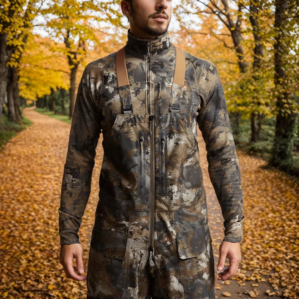Camouflage Duck Hunting Bib – Waterproof Insulated Hudson-Style Hunting Pants