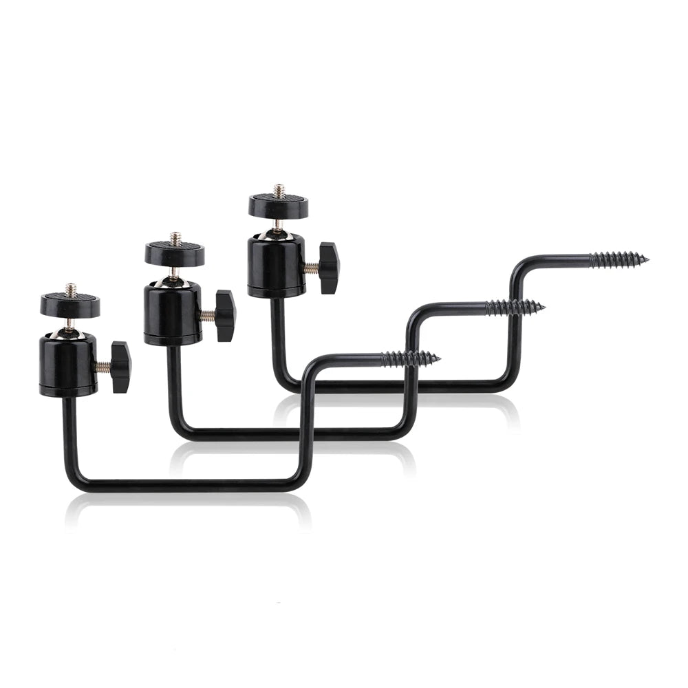 Universal Trail Camera Mount – Adjustable Tree Screw Bracket for Solar Panels & Night Vision Devices (1/4" M5 Thread)