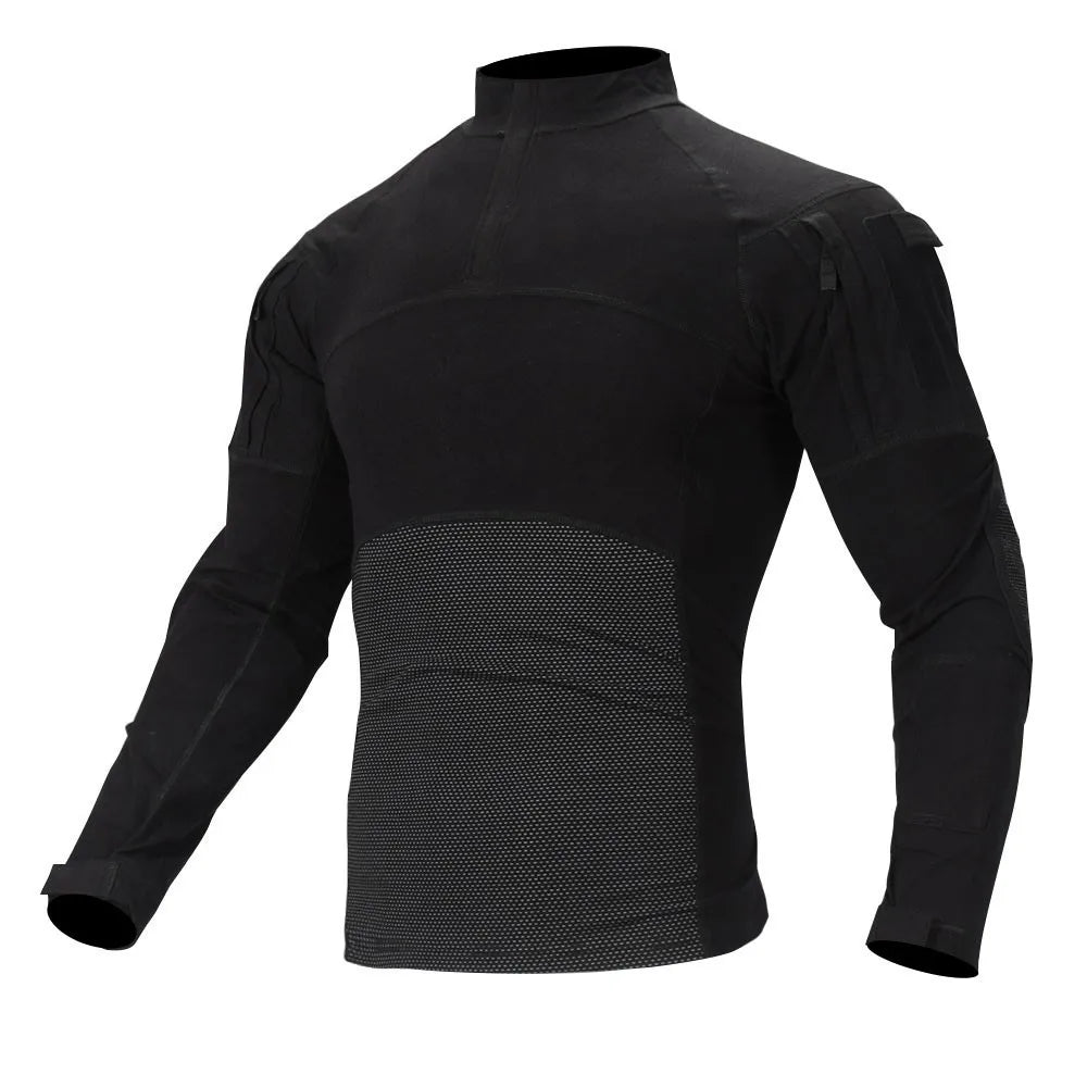 SINAIRSOFT Men's US Uniform Airsoft Hunting Tactical T Shirt Long Sleeve  Breathable Cotton  Assault Camo Outdoor Sports