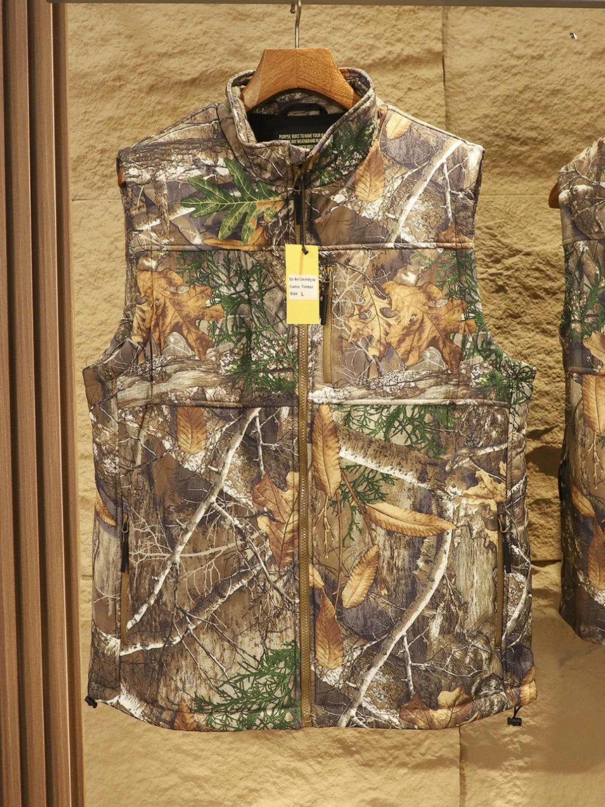 North American Outdoor ~ Hunting Outdoor Windproof Waterproof Autumn and Winter Bionic Camouflage Thickened Warm Cotton-padded Vest Vest