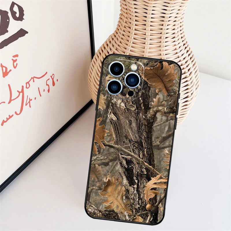 Camouflage Hunting iPhone Case – Rugged Back Cover for 7–16 Pro Max