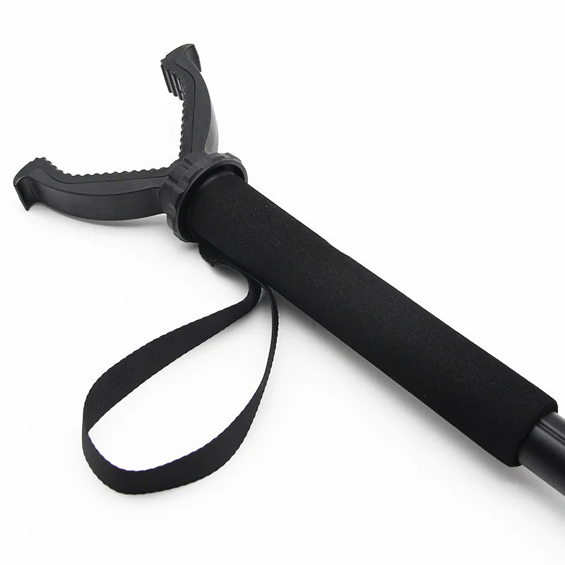 Aluminum Telescopic Shooting Stick – V-Shaped Rotating Yoke Monopod with Shoulder Strap