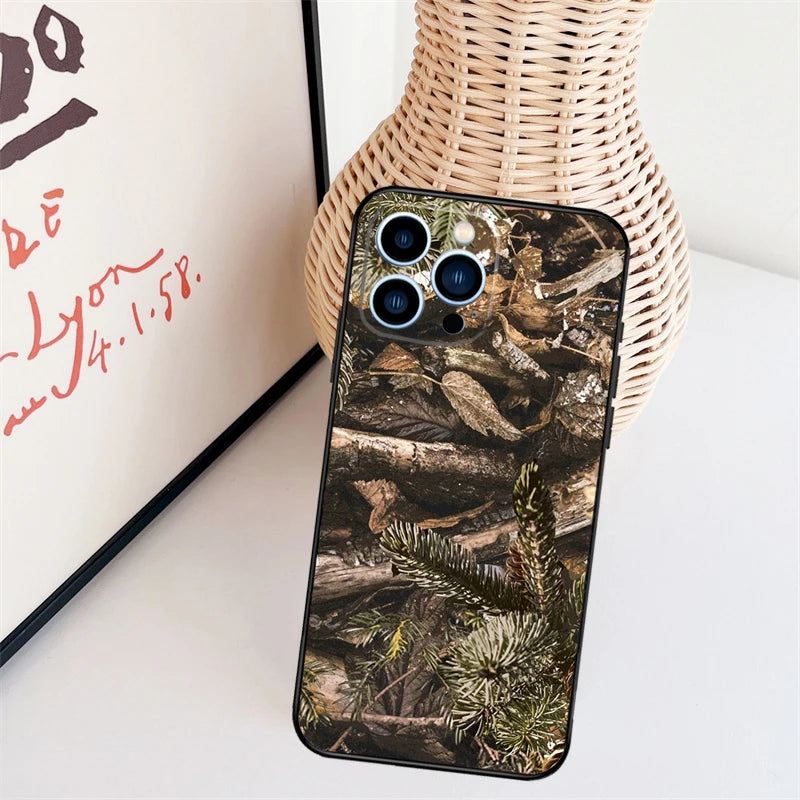 Camouflage Hunting iPhone Case – Rugged Back Cover for 7–16 Pro Max
