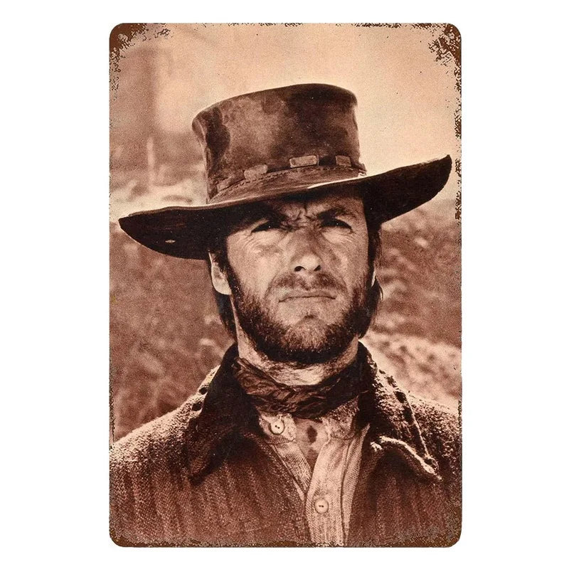 Wild West Cowboys Vintage Metal Tin Signs Wall Decor for Home Garden Garage Man Cave Bars Cafe Clubs Retro Posters Plaque