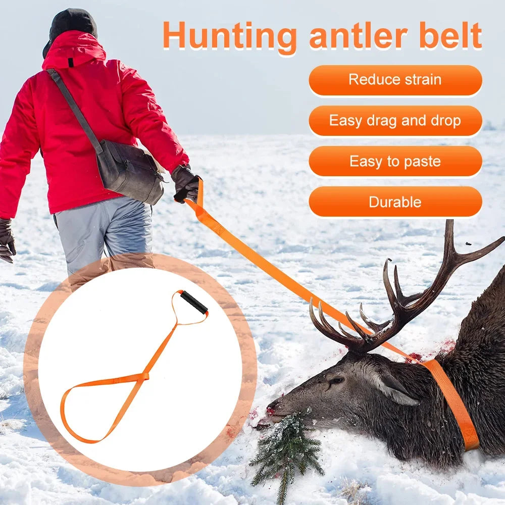 Heavy-Duty Deer Drag Rope – Hunting Game Puller with Comfort Grip Handle