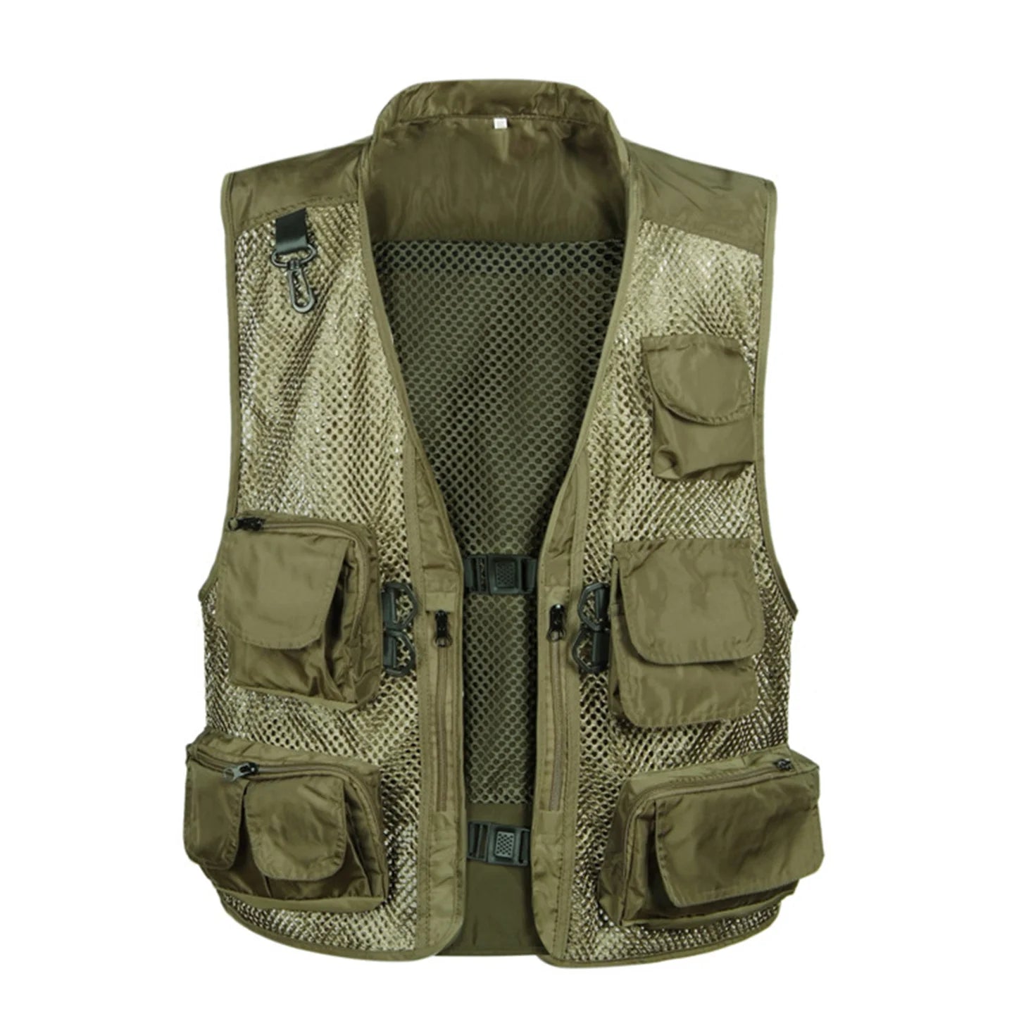 Men's Camouflage Hunting Vest Multiple Pockets Mesh Breathable Sleeveless Jacket Outdoor Fishing Waistcoat