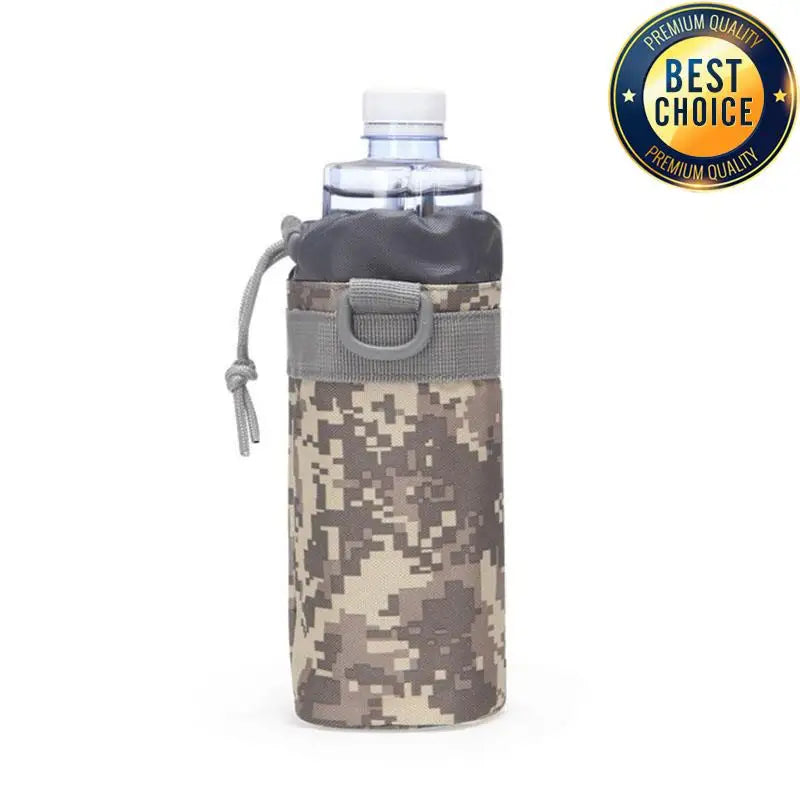 MOLLE Hunting Water Bottle Pouch – Outdoor Drawstring Bottle Holder for Hiking & Camping