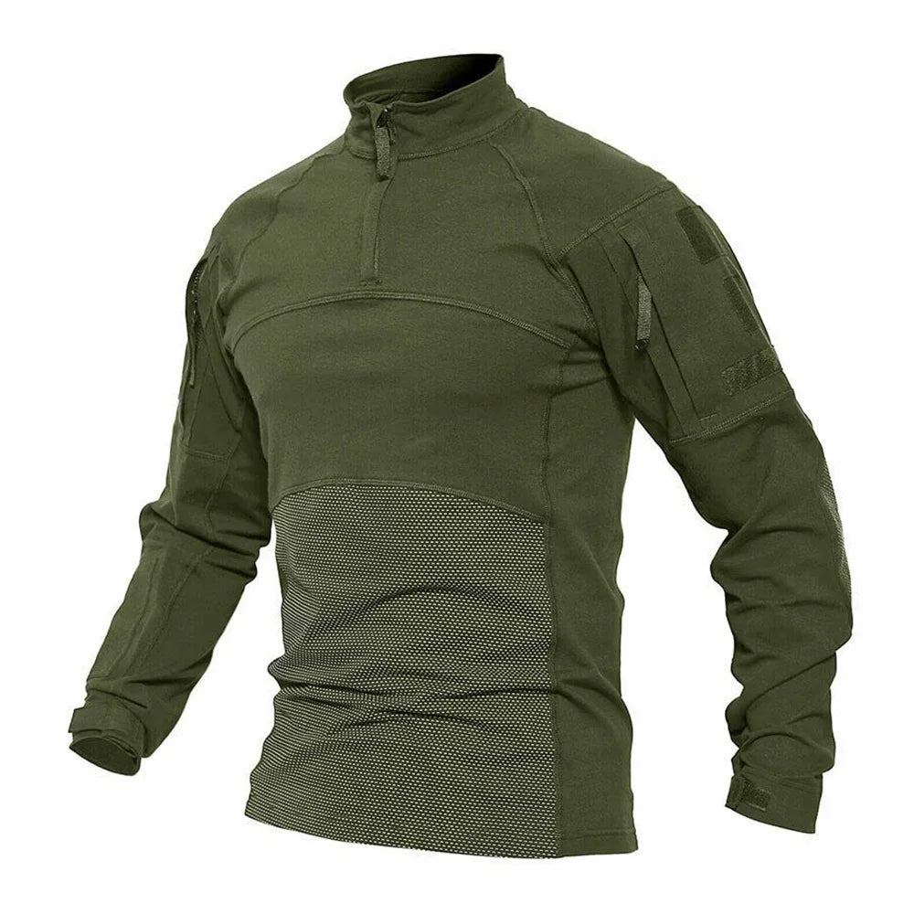 SINAIRSOFT Men's US Uniform Airsoft Hunting Tactical T Shirt Long Sleeve  Breathable Cotton  Assault Camo Outdoor Sports
