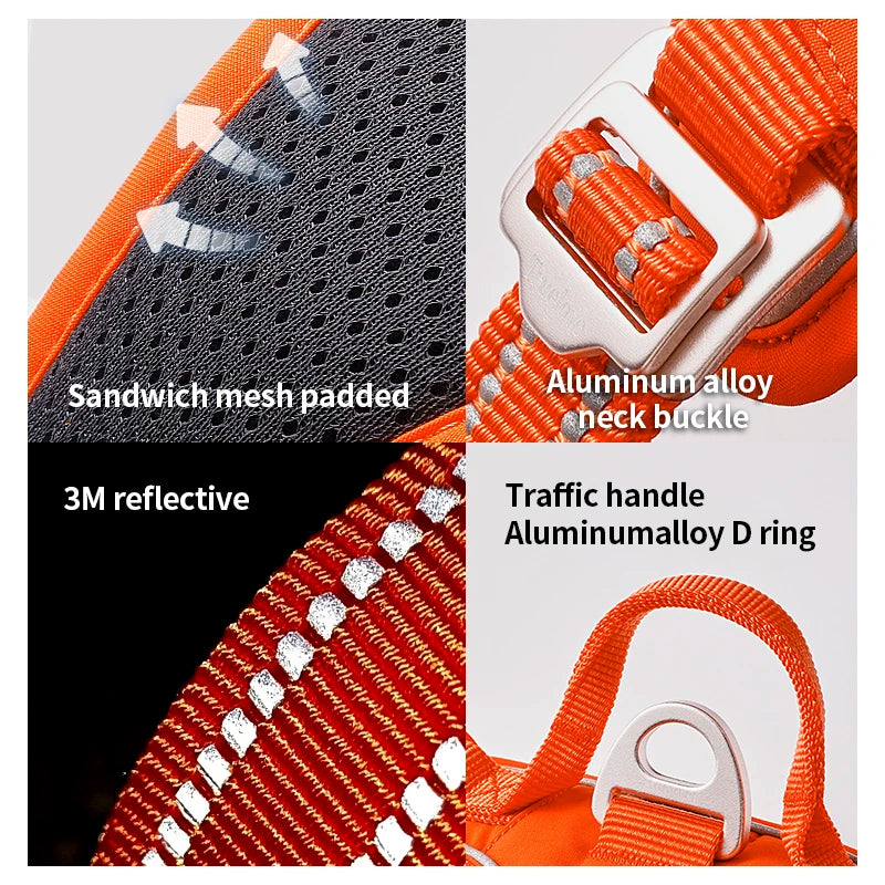 TrueLove No-Pull Reflective Dog Harness – Adjustable, Step-In Control Harness