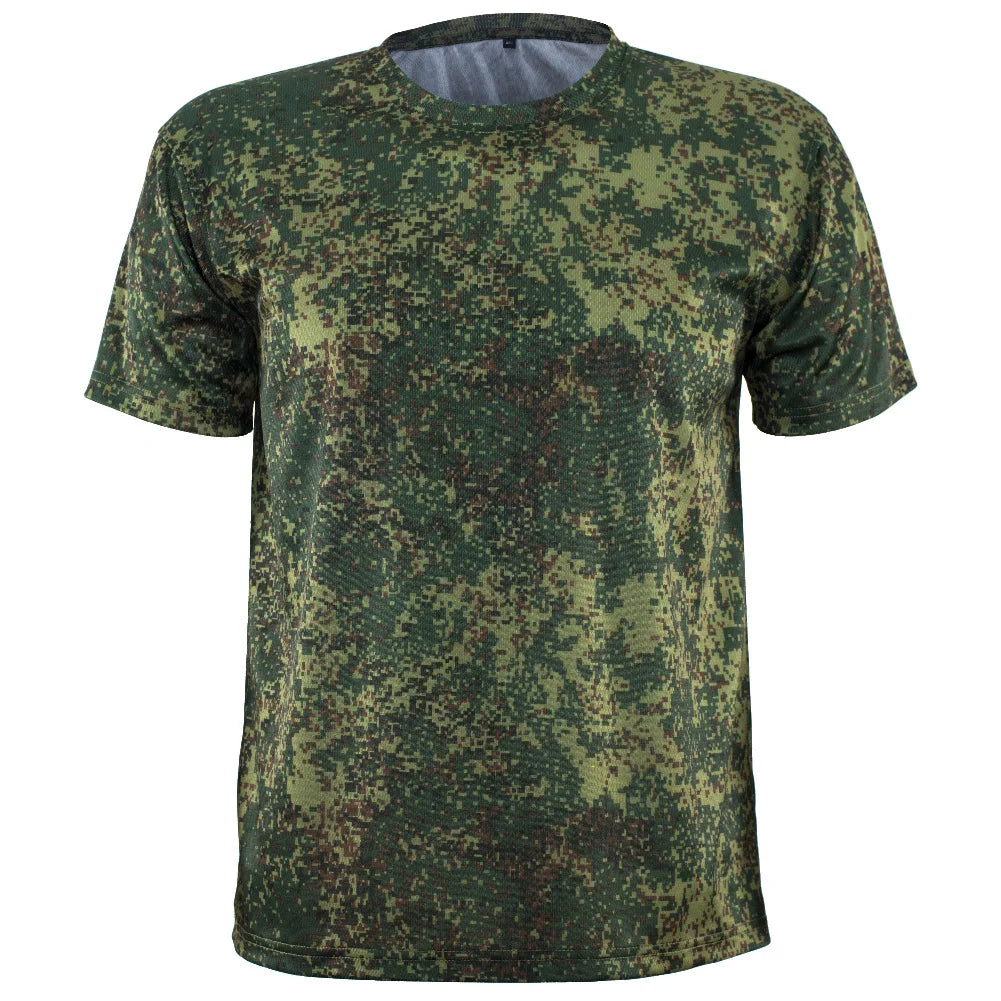 MEGE Brand Clothing Tactical Men's Tee Shirt Round Neck Solid Shirt Short Sleeve Breathable quick-drying Casual Shirt