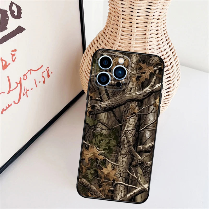 Camouflage Hunting iPhone Case – Rugged Back Cover for 7–16 Pro Max