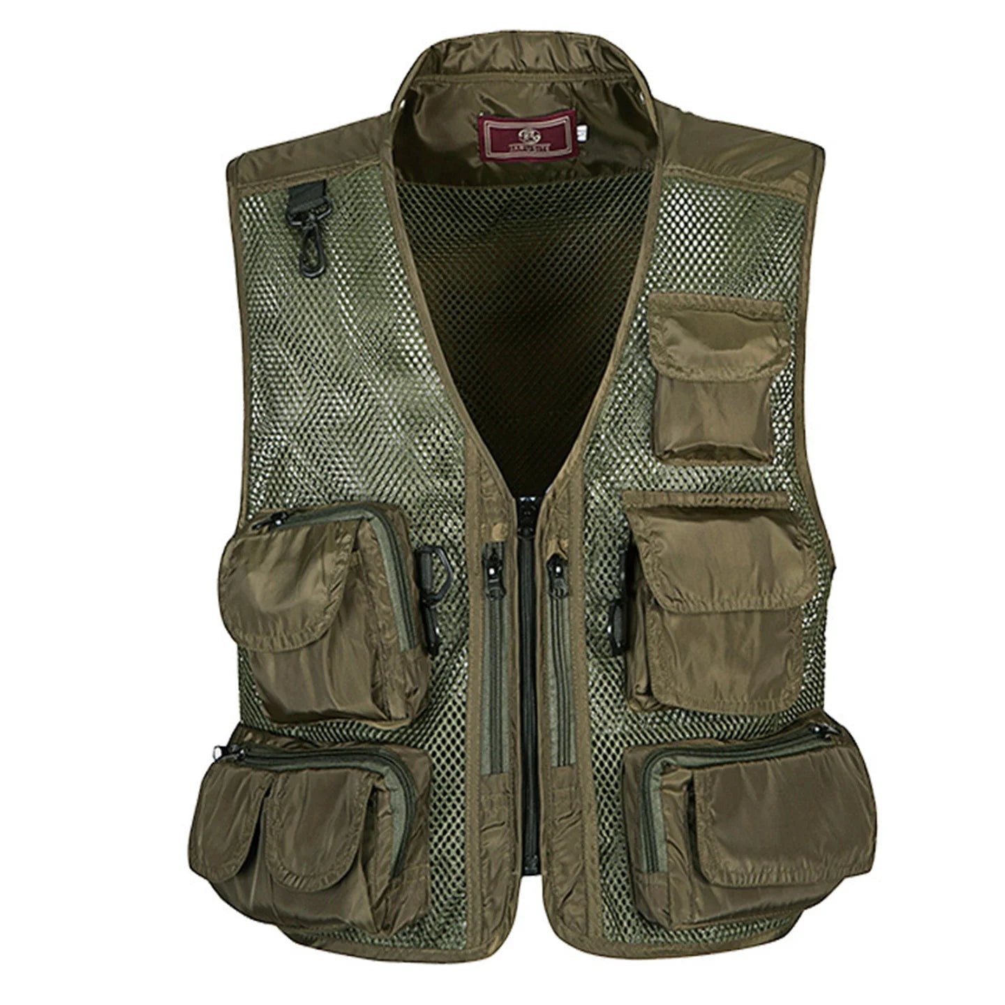 Men's Camouflage Hunting Vest Multiple Pockets Mesh Breathable Sleeveless Jacket Outdoor Fishing Waistcoat
