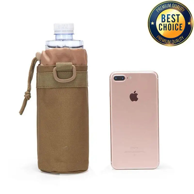 MOLLE Hunting Water Bottle Pouch – Outdoor Drawstring Bottle Holder for Hiking & Camping