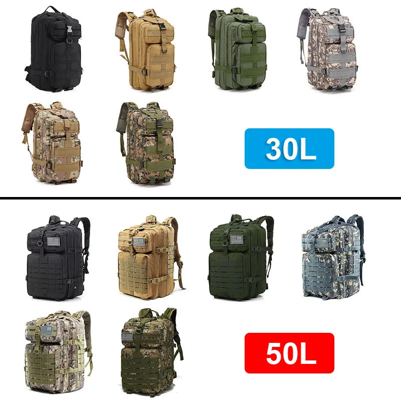 30L/50L Outdoor Tactical Travel Bag