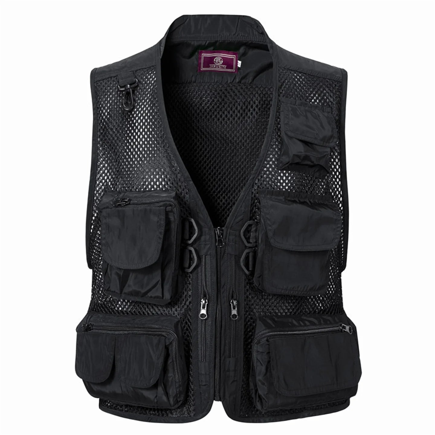 Men's Camouflage Hunting Vest Mesh Breathable Sleeveless Jacket Reporter Director Waistcoat Multi-Pocket Casual Fishing Vest