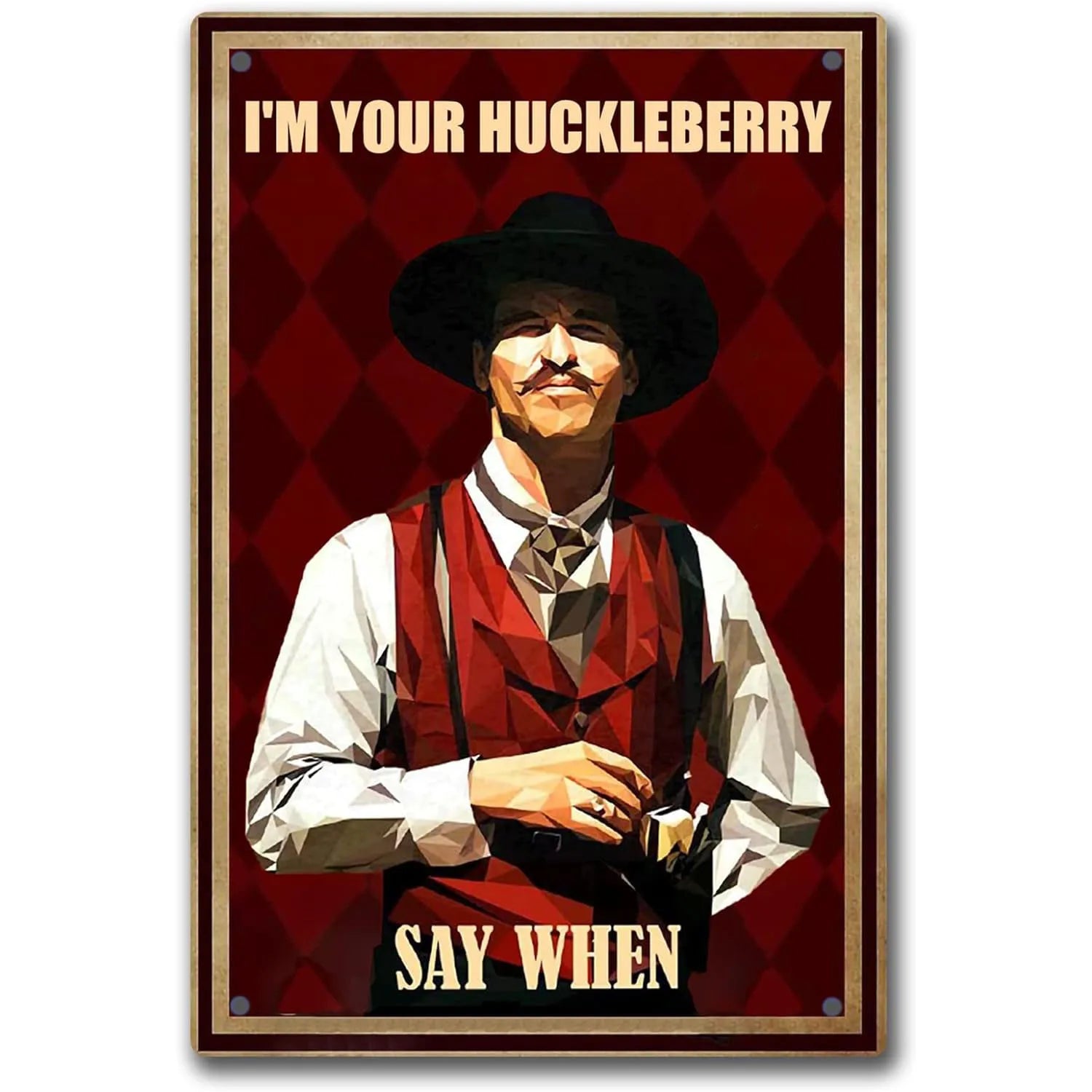 Wild West Cowboys Vintage Metal Tin Signs Wall Decor for Home Garden Garage Man Cave Bars Cafe Clubs Retro Posters Plaque