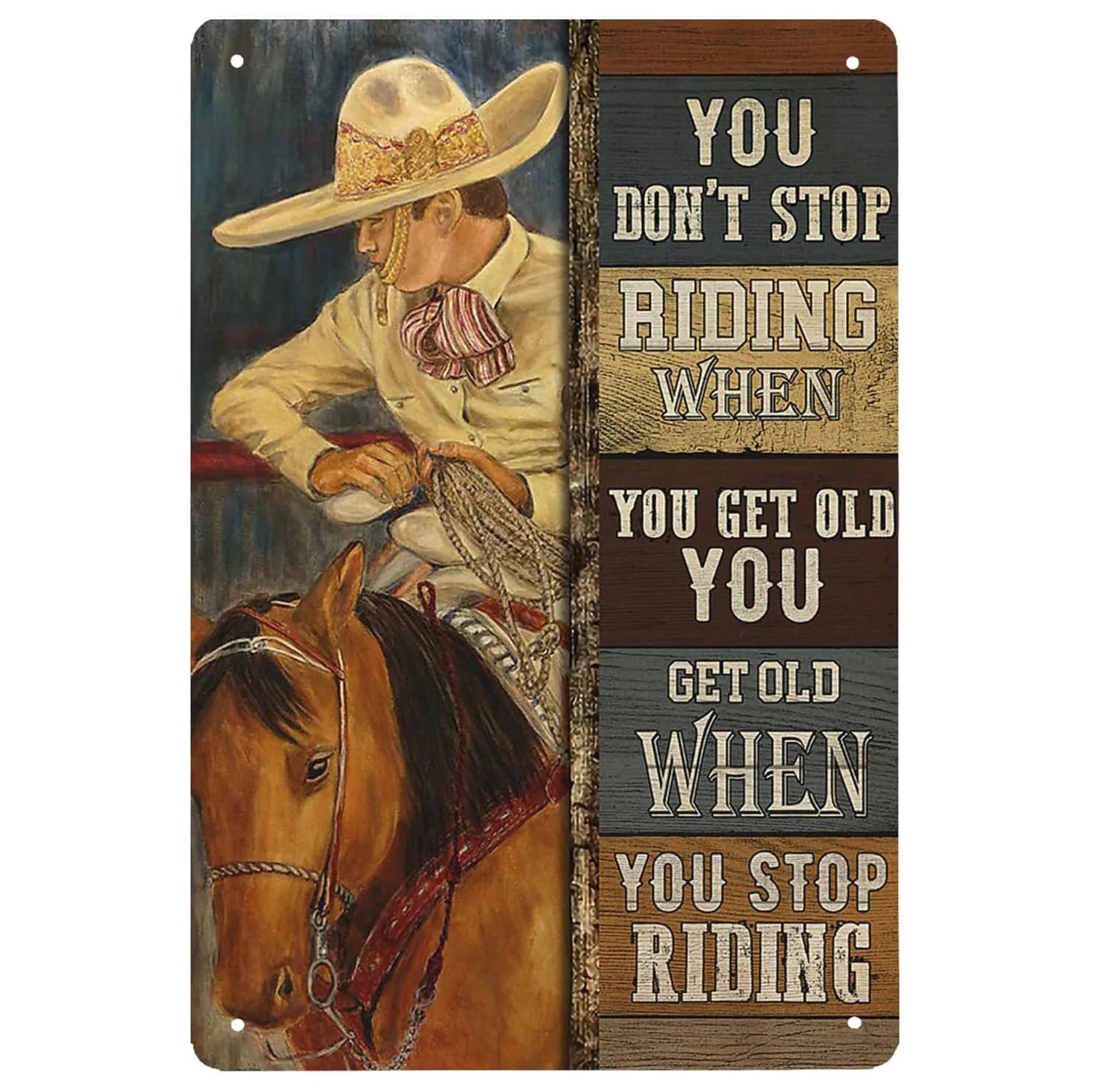 Wild West Cowboys Vintage Metal Tin Signs Wall Decor for Home Garden Garage Man Cave Bars Cafe Clubs Retro Posters Plaque