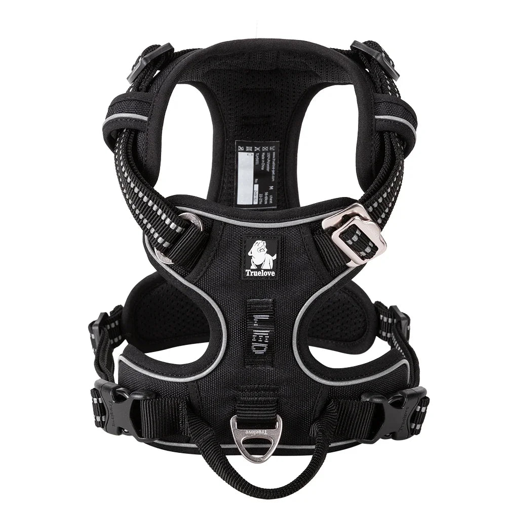 TrueLove No-Pull Reflective Dog Harness – Adjustable, Step-In Control Harness