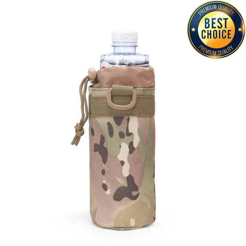 MOLLE Hunting Water Bottle Pouch – Outdoor Drawstring Bottle Holder for Hiking & Camping