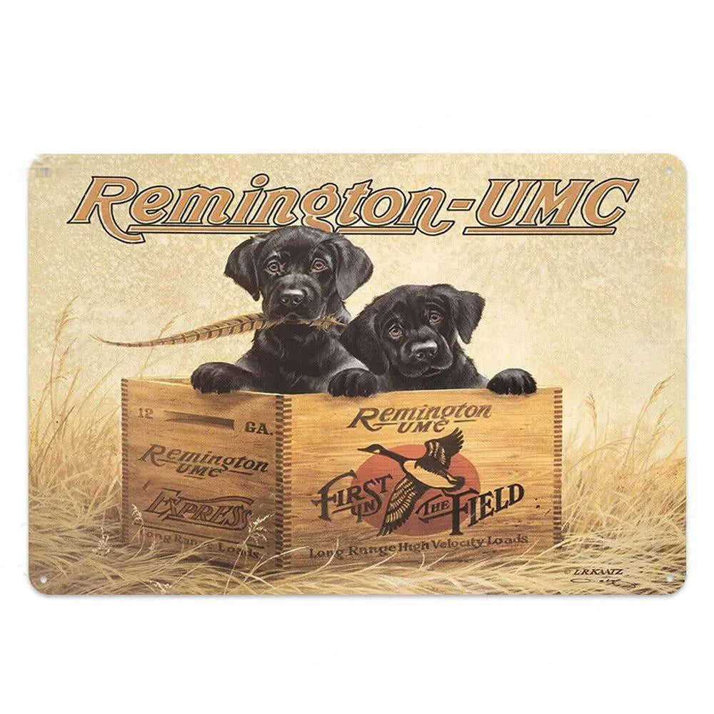 Vintage Hunting Plaque Metal Posters Signs Wall Decor for Man Cave Room Decorative Metal Plate Hunter