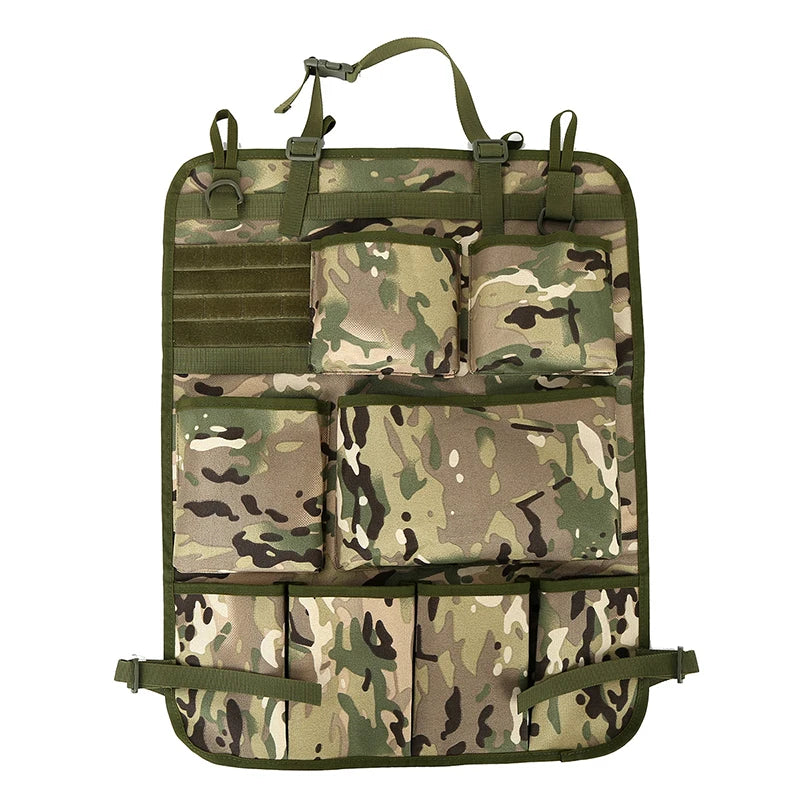 Car Seat Storage Organizer Seat Back Storage Bag Tactical Military Camo Hanging Bags Car Tidying Pocket Interior Accessories