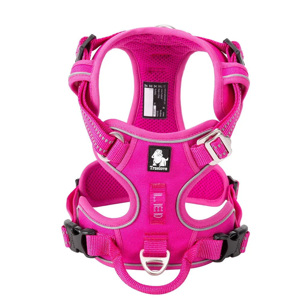 TrueLove No-Pull Reflective Dog Harness – Adjustable, Step-In Control Harness