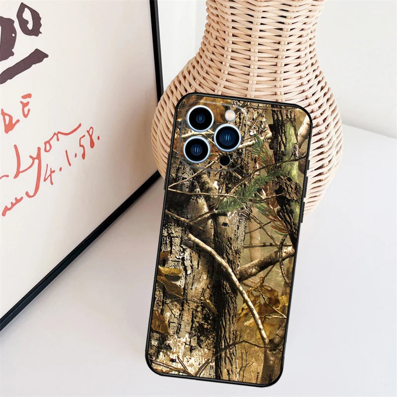 Camouflage Hunting iPhone Case – Rugged Back Cover for 7–16 Pro Max