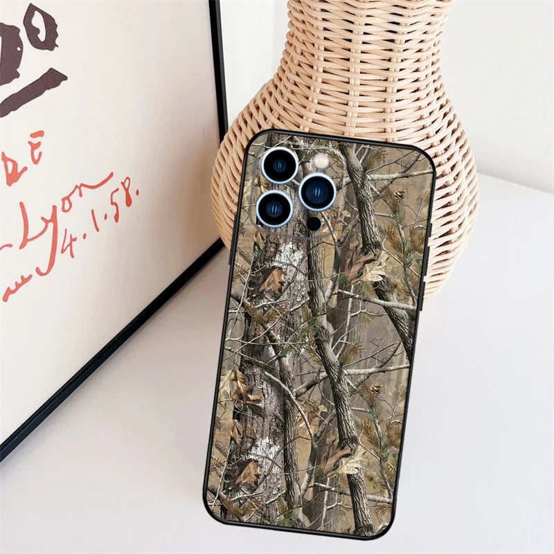 Camouflage Hunting iPhone Case – Rugged Back Cover for 7–16 Pro Max