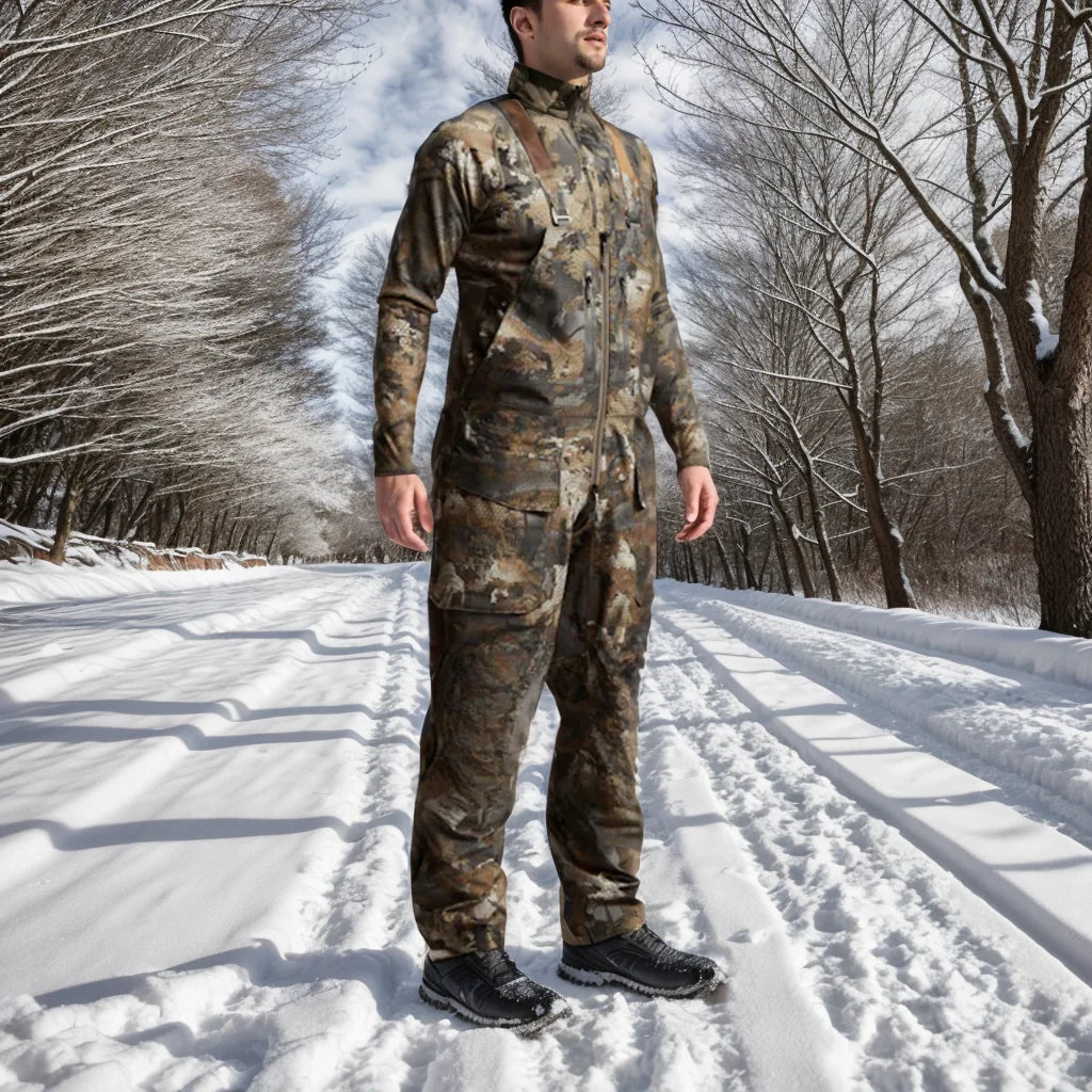 Camouflage Duck Hunting Bib – Waterproof Insulated Hudson-Style Hunting Pants