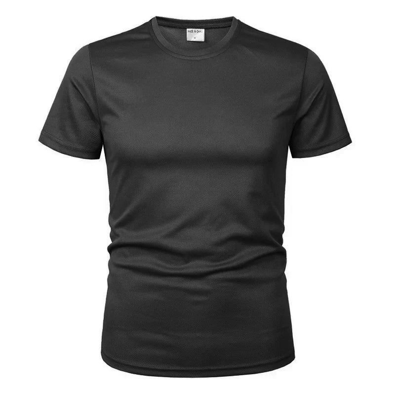 MEGE Brand Clothing Tactical Men's Tee Shirt Round Neck Solid Shirt Short Sleeve Breathable quick-drying Casual Shirt