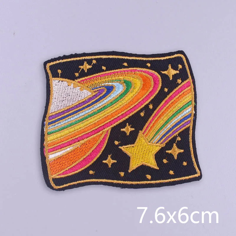 Nature & Wildlife Embroidered Iron-On Patch – Mountains, Animals & Adventure Design