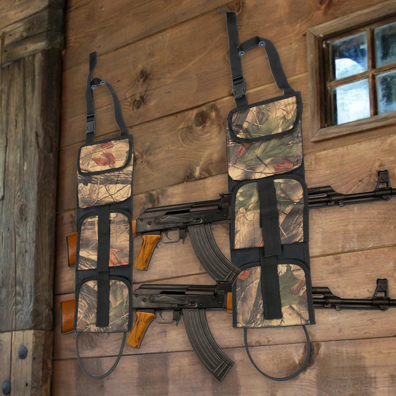Vehicle Seat Back Gun Sling Rack Rifle Shotgun Storage Bag Holder Organizer Camouflage For Cars SUV Pickup Truck Hunting Tool