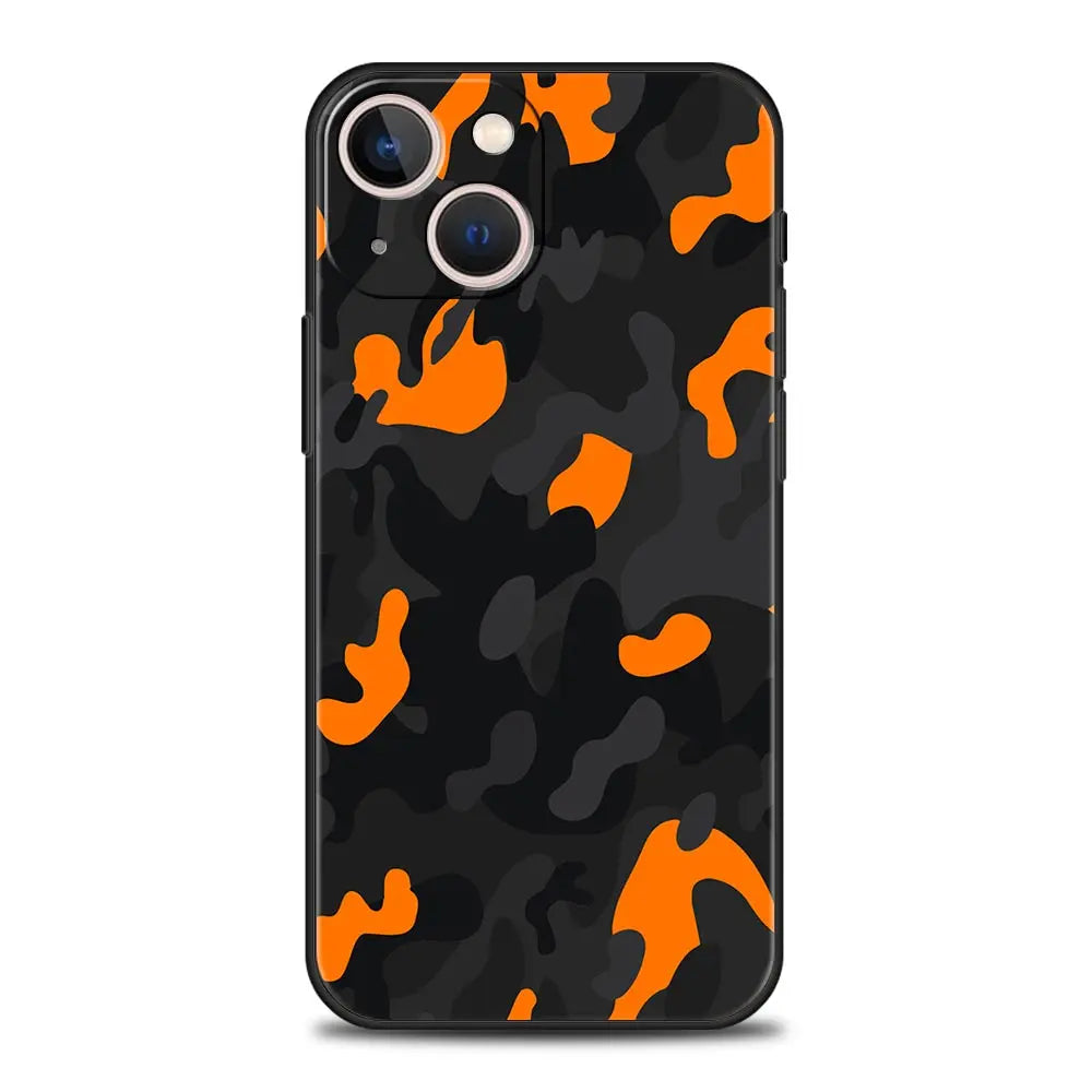 Military Camo iPhone Case – Army Silicone Cover for 7–15 Pro Max