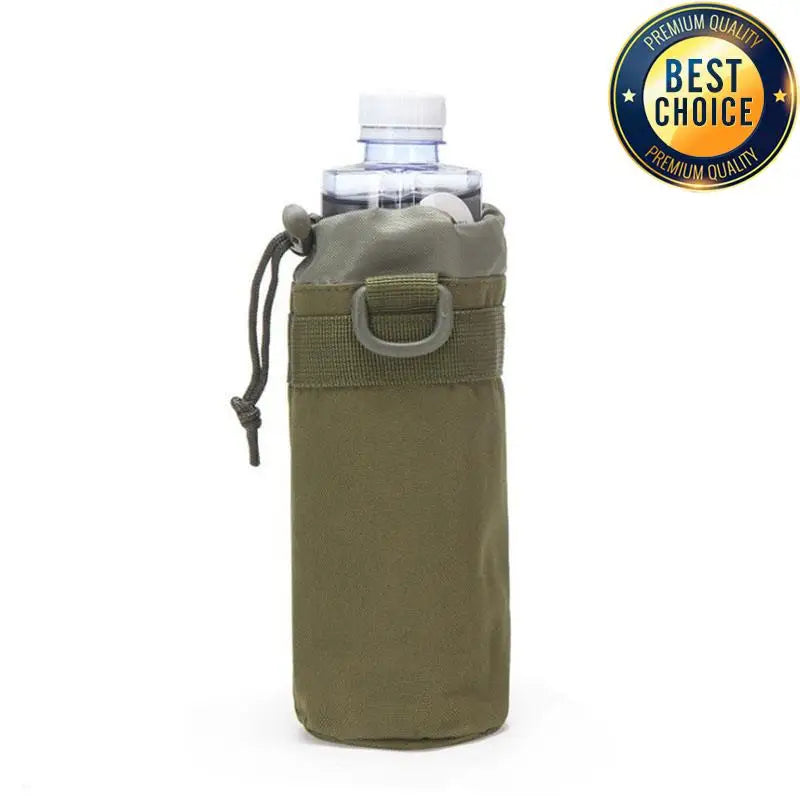 MOLLE Hunting Water Bottle Pouch – Outdoor Drawstring Bottle Holder for Hiking & Camping