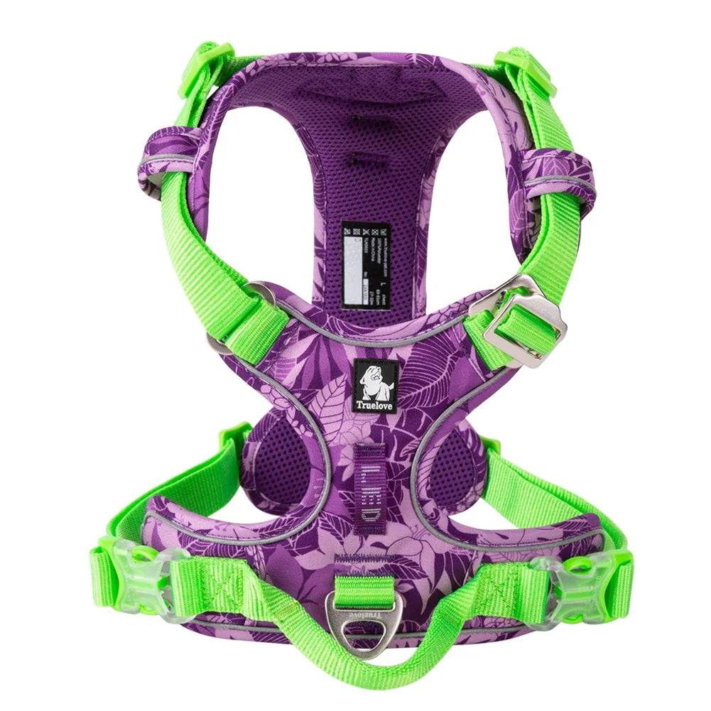 TrueLove No-Pull Reflective Dog Harness – Adjustable, Step-In Control Harness